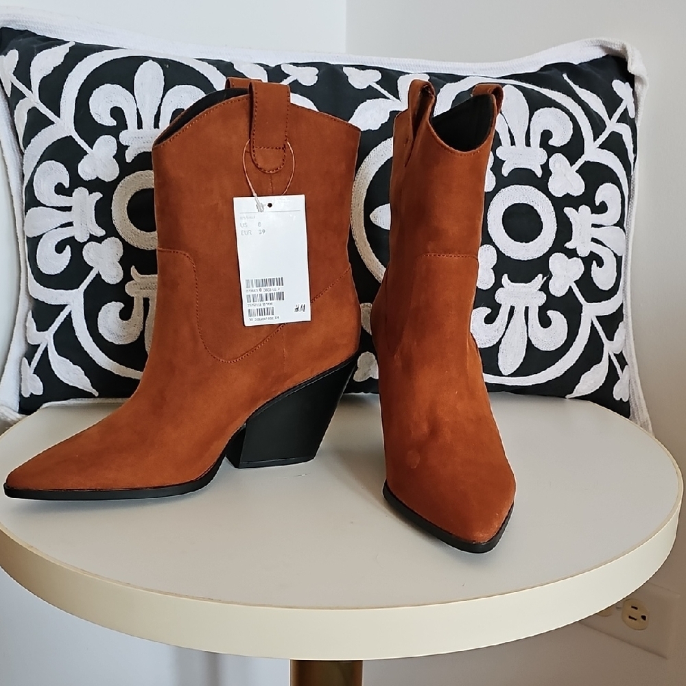 Women's Tan Suede Ankle Boots - H&M